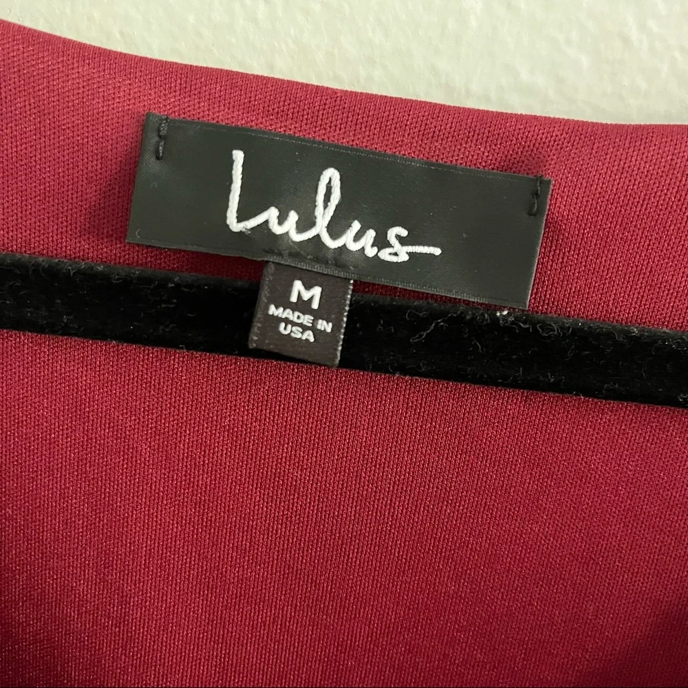Lulus • Shifting Dears Maroon Long Sleeve Dress‎